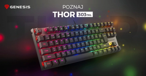 Klawiatura mechaniczna Genesis THOR 303 TKL RGB - recenzja