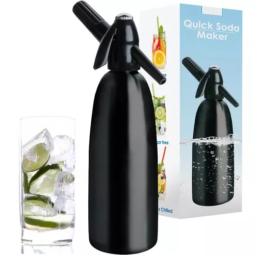 Odkryj domowe orzeźwienie z czarnym saturatorem Quick Soda SA-01C - ekologicznie i ekonomicznie