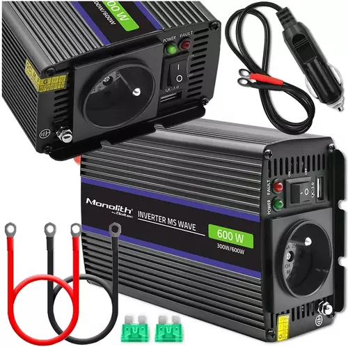 Przetwornica napięcia Qoltec Monolith 600 MS Wave - niezawodna energia w każdym miejscu