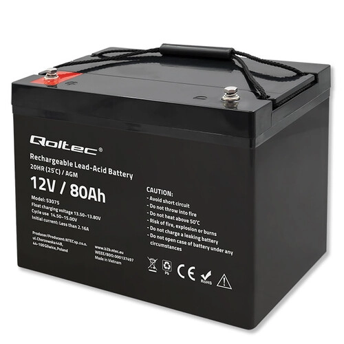Recenzja Akumulatora AGM Qoltec 12V 80Ah