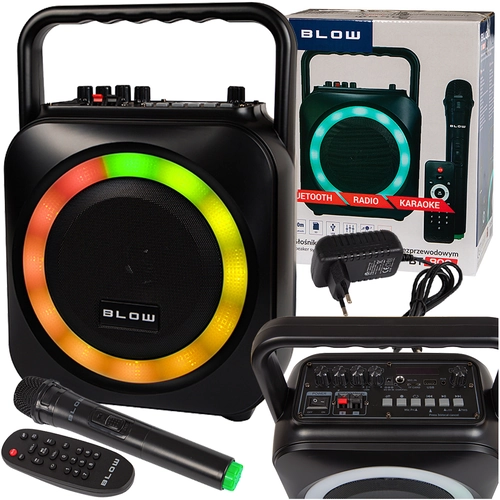 Nieskończona zabawa gdziekolwiek jesteś: głośnik Bluetooth BLOW BT800 z funkcją karaoke i efektami Disco LED
