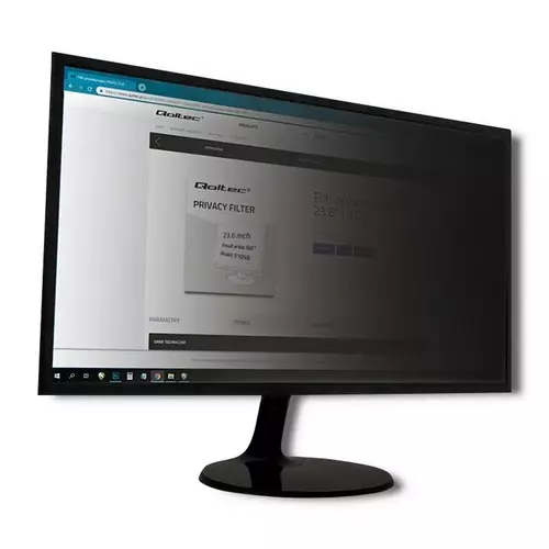 Filtr prywatyzujący Qoltec 20 cali – Twoja tarcza ochronna dla danych i wzroku