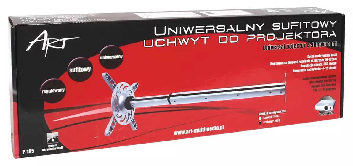 Perfekcyjne ustawienie dla każdego obrazu - odkryj uchwyt sufitowy do projektora ART P-105S
