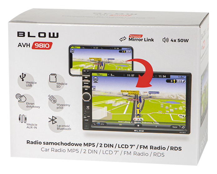 Rewolucja w Twoim samochodzie: Radio BLOW AVH-9810 z 7-calowym ekranem Full HD i Mirror Link - recenzja