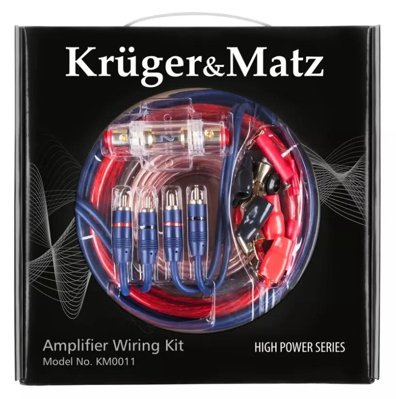 Kompletny zestaw montażowy do wzmacniaczy Car Audio Kruger&Matz KM0011 – perfekcyjny dźwięk i łatwy montaż w jednym pakiecie