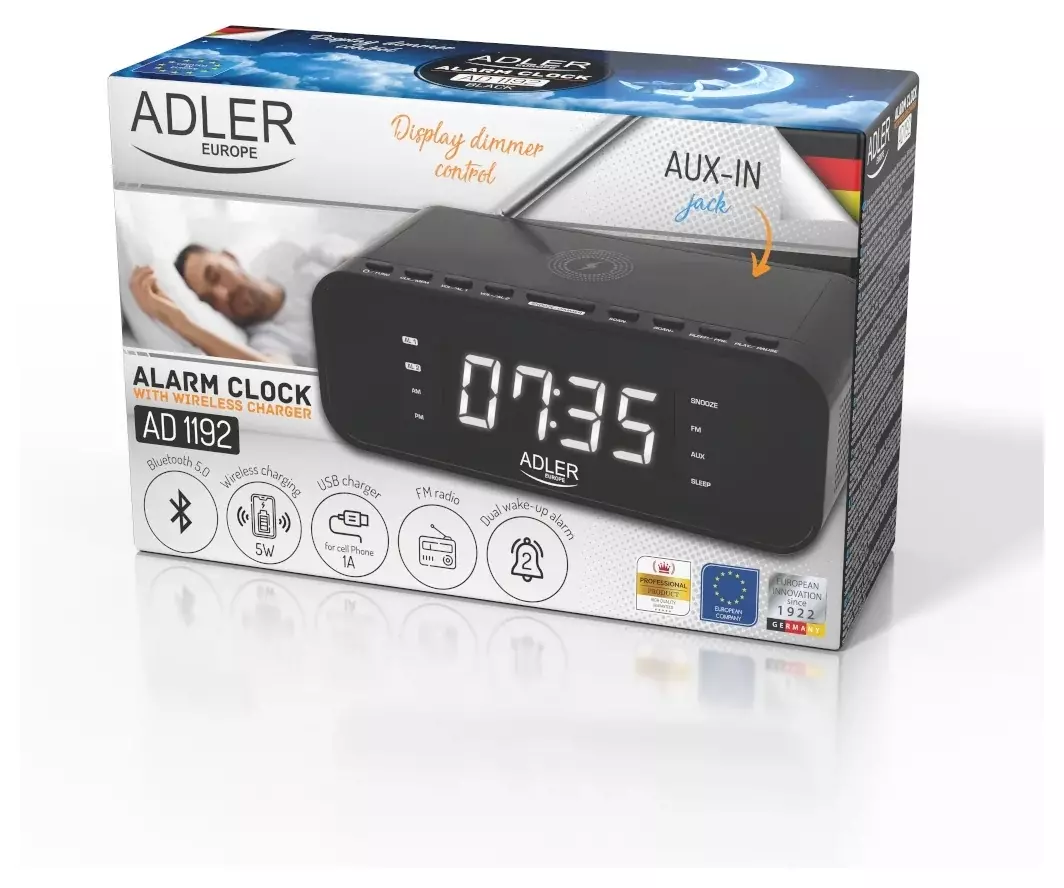 Radiobudzik Adler AD 1192B: Obudź się z technologią przyszłości