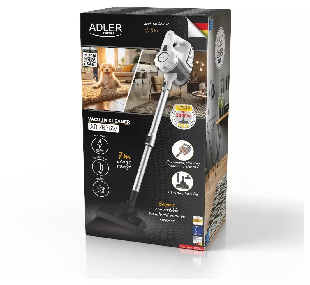 Odkurzacz Adler AD 7036w – maksymalna moc i ekonomiczne sprzątanie w twoim zasięgu