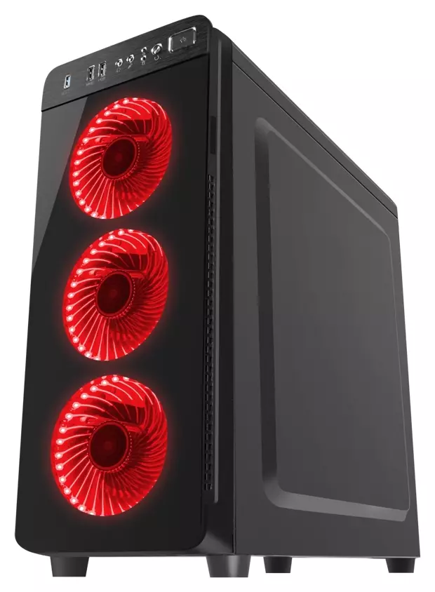 Obudowa Genesis Irid 300 Red Midi Tower – Nowoczesność i styl dla wymagających graczy