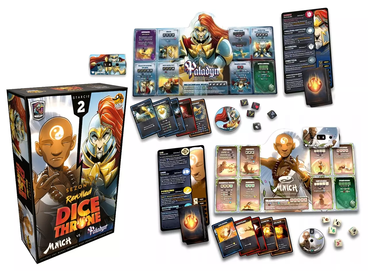 Mnich kontra Paladyn: odkryj strategię i emocje w grze Dice Throne