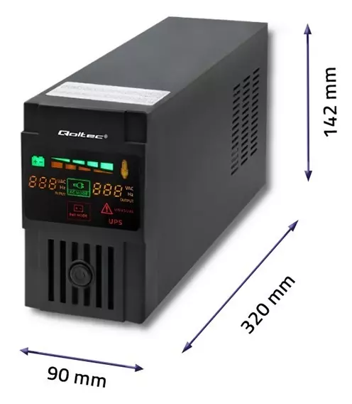 Zasilacz UPS Qoltec Monolith 800VA 480W - gwarancja nieprzerwanej pracy i bezpieczeństwa dla twojego sprzętu