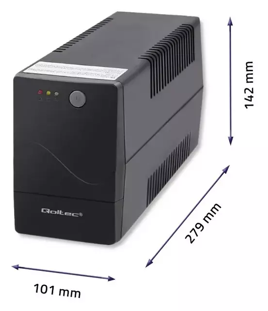Nieprzerwana praca i pełne bezpieczeństwo – UPS Qoltec Monolith 850VA 480W, strażnik Twojego komputera