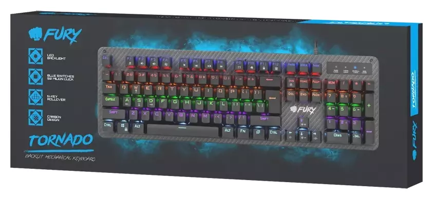 Wygrywaj każdą grę z klawiaturą gamingową FURY TORNADO US – Twoim kluczem do przewagi w świecie eSportu