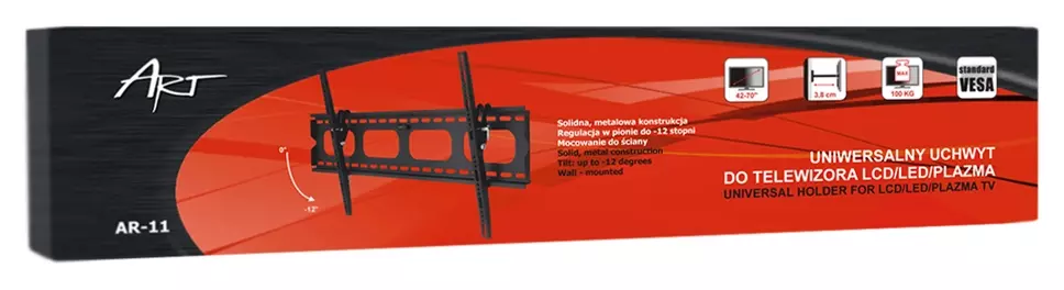 Stabilność i elegancja na dużą skalę - Uchwyt ścienny ART AR-11 do telewizorów do 70 cali