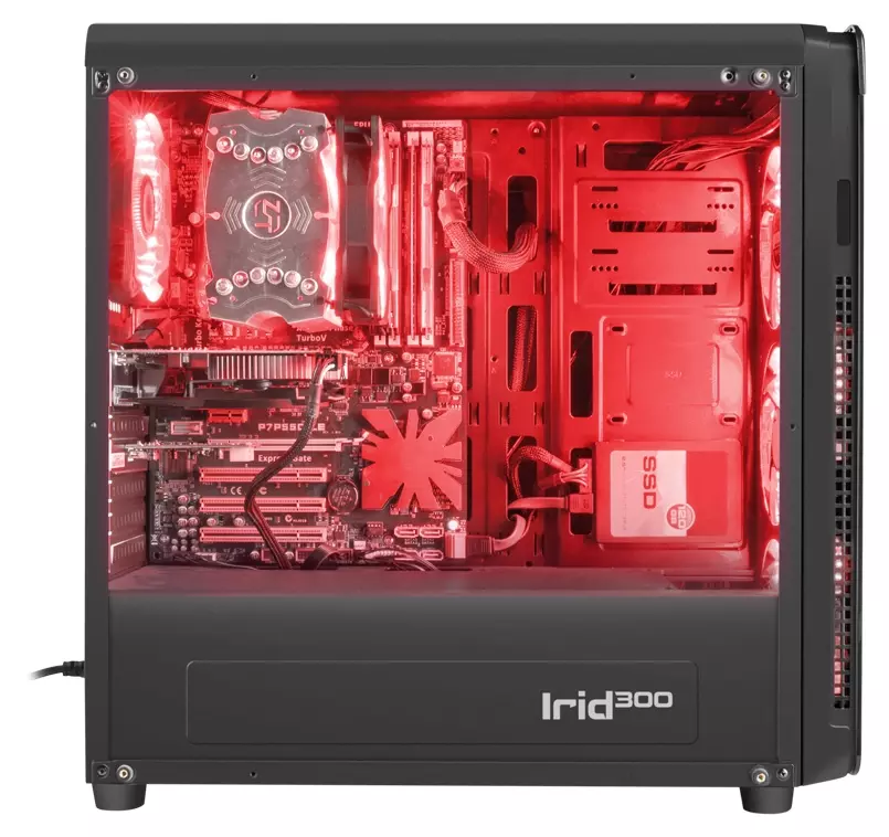 Obudowa Genesis Irid 300 Red Midi Tower – Nowoczesność i styl dla wymagających graczy