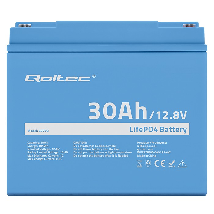 Akumulator Qoltec LiFePO4 12.8V 30Ah - stabilność i wydajność dla każdej sytuacji - recenzja