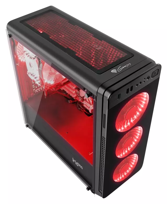 Obudowa Genesis Irid 300 Red Midi Tower – Nowoczesność i styl dla wymagających graczy