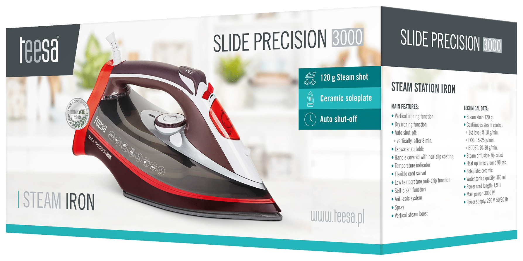 Żelazko parowe Teesa Slide Precision 3000: jak prasowanie stało się szybkie i efektywne - recenzja