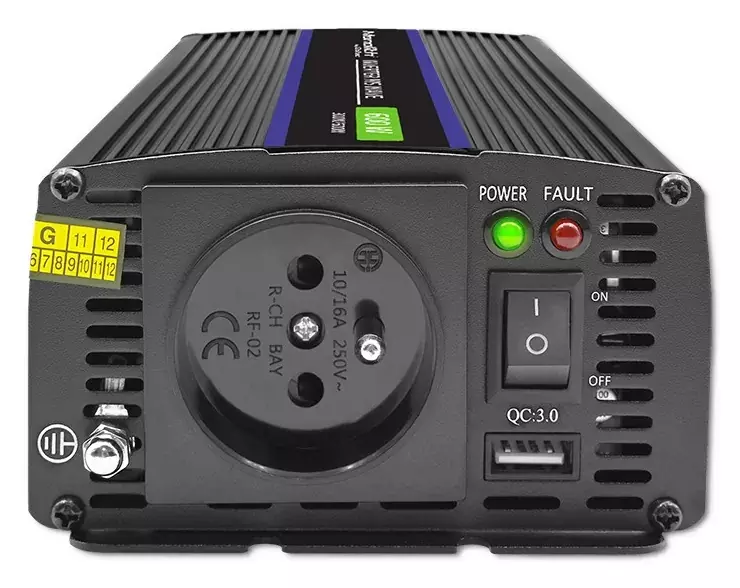 Przetwornica napięcia Qoltec Monolith 600 MS Wave - niezawodna energia w każdym miejscu