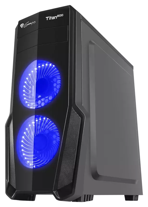 Odkryj przyszłość gamingu z obudową Genesis Titan 800 Blue – światło i chłód w służbie wydajności