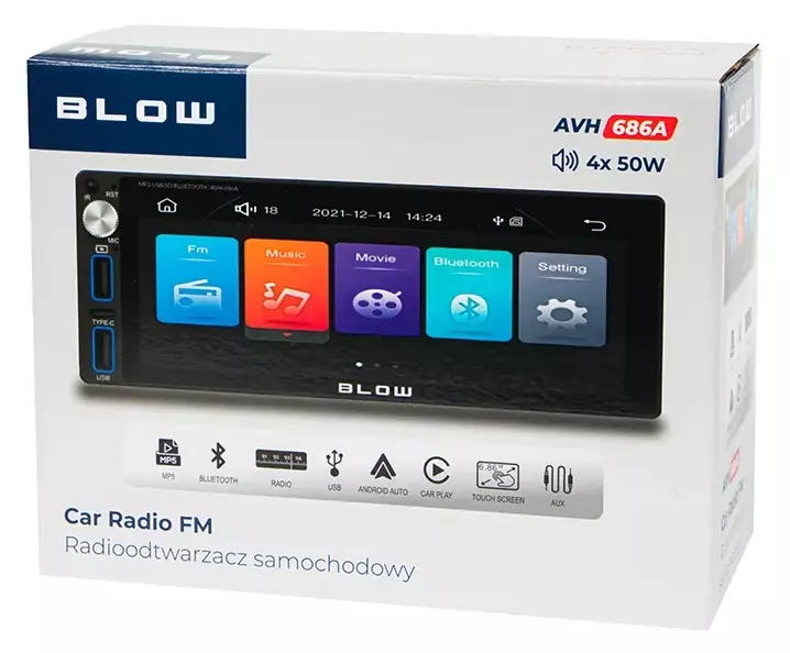 Odkryj nową jakość podróży z radiem samochodowym BLOW AVH-686A – multimedialność i bezpieczeństwo w jednym
