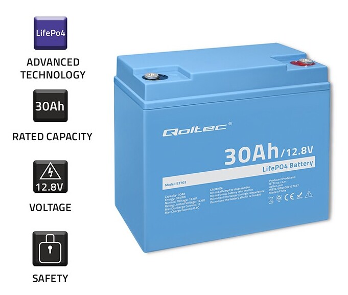 Akumulator Qoltec LiFePO4 12.8V 30Ah - stabilność i wydajność dla każdej sytuacji - recenzja