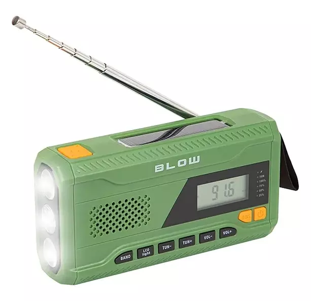 Radio przenośne BLOW RA11: energia, rozrywka i bezpieczeństwo gdziekolwiek jesteś!