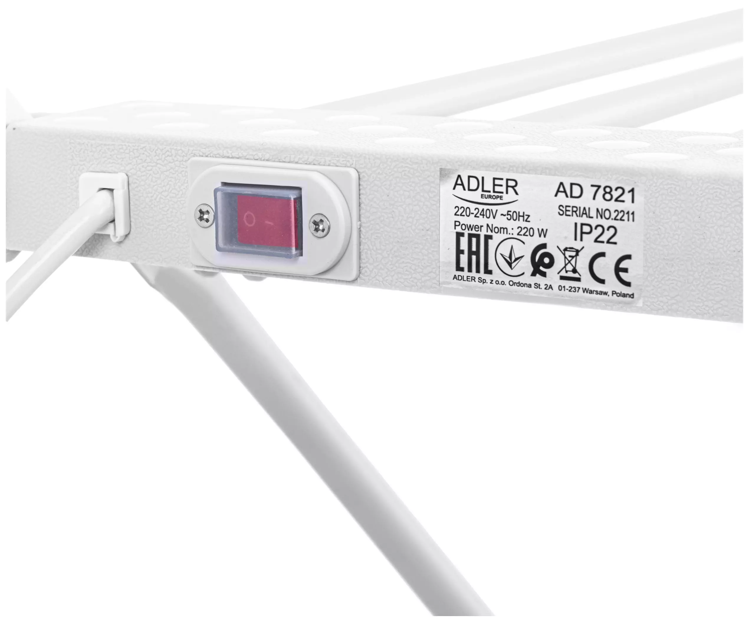 Suszarka elektryczna Adler AD 7821 - przyspiesz suszenie ubrań z komfortem i stylem w każdym domu